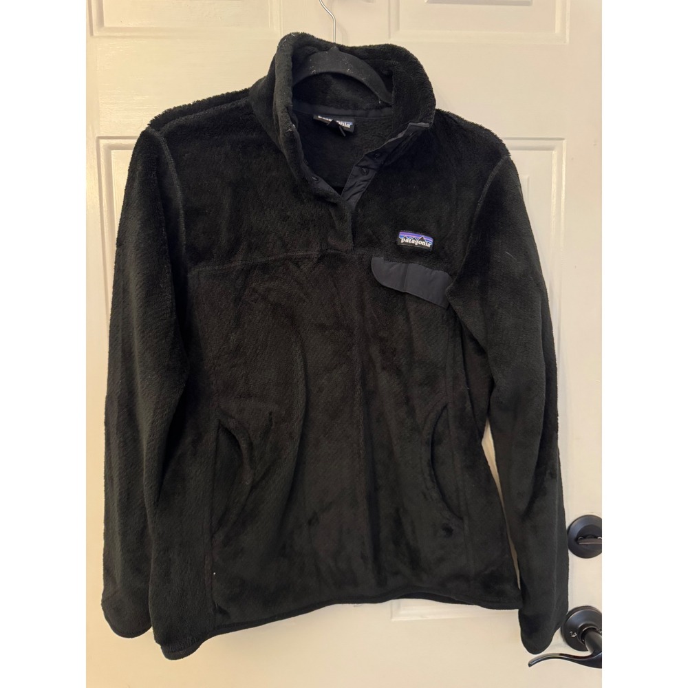 Patagonia Womens Re-Tool Snap-T Fleece Pullover Black 25442 Size M